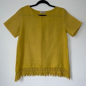 TERZO MILLENIO | YELLOW LINEN BLOUSE